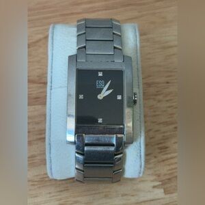 ESQ by Movado Silver and Black Watch